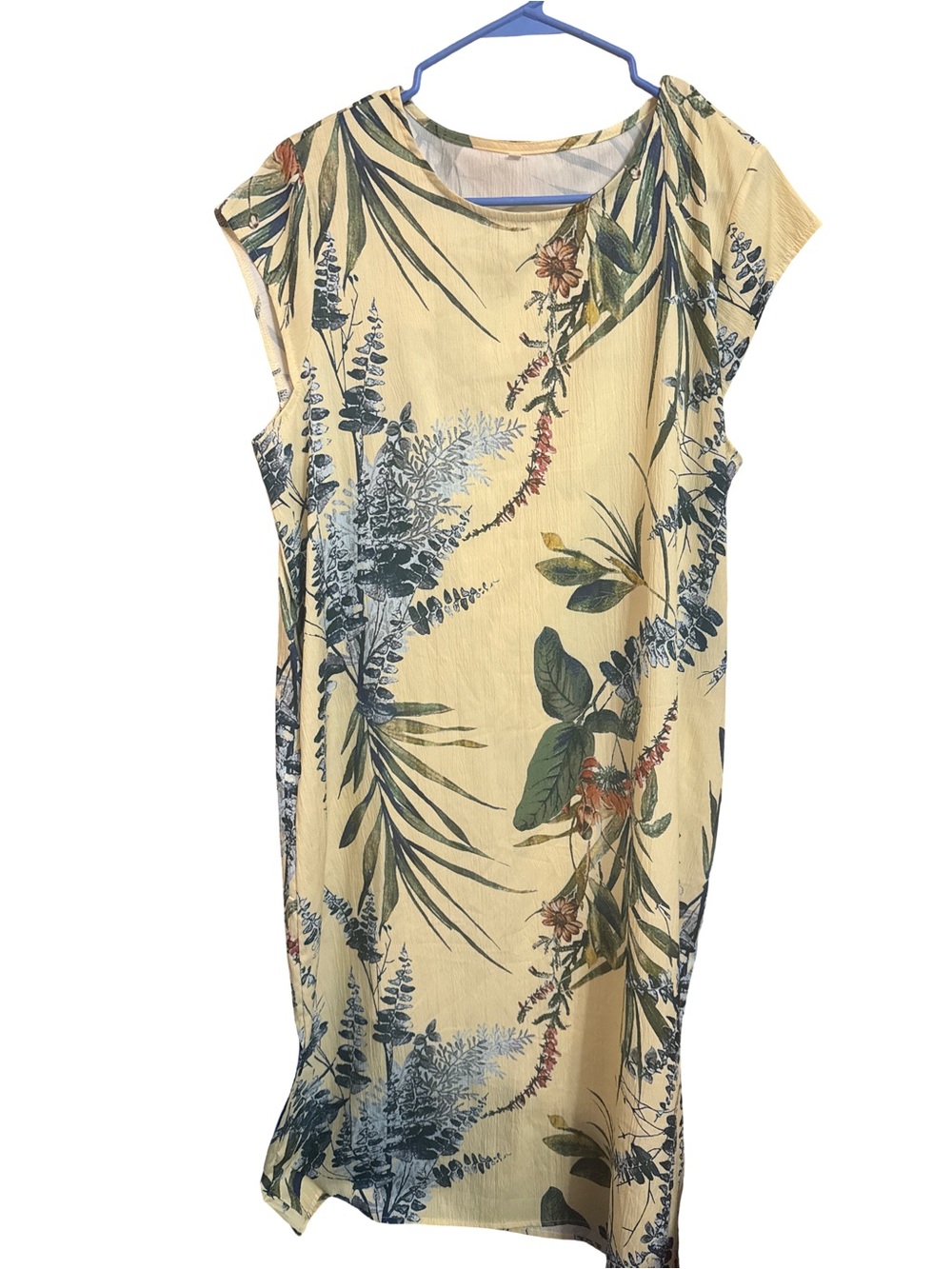 Yellow Floral Shift Dress